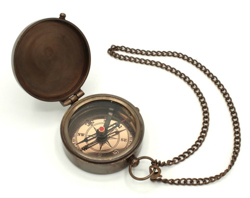 Kompass mit deckel und kette - mit,