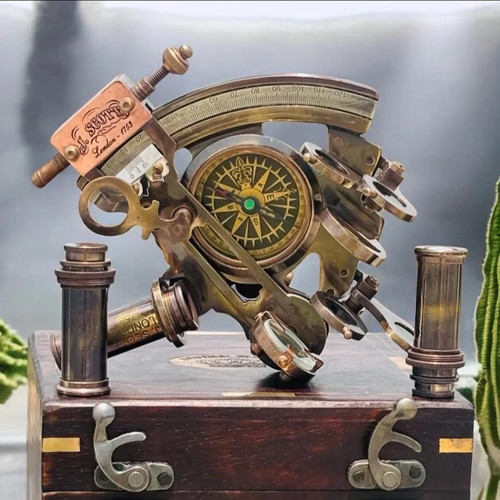 Messing sextant kompass - messing,